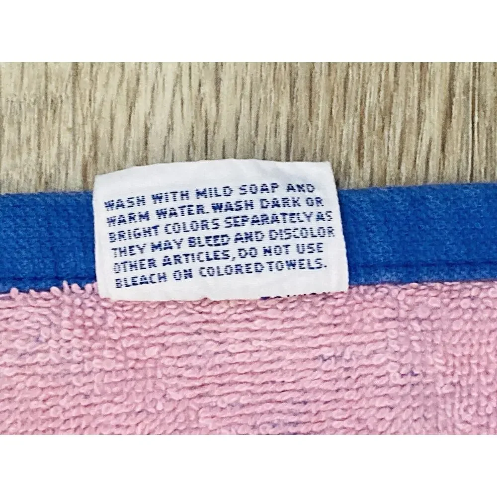 Vintage BARTH & DREYFUSS The Bathworks Kids Bear Sleepy Bath Towel Bedtime Child